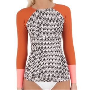 Seea Doheny Brown Shell Rashguard Small